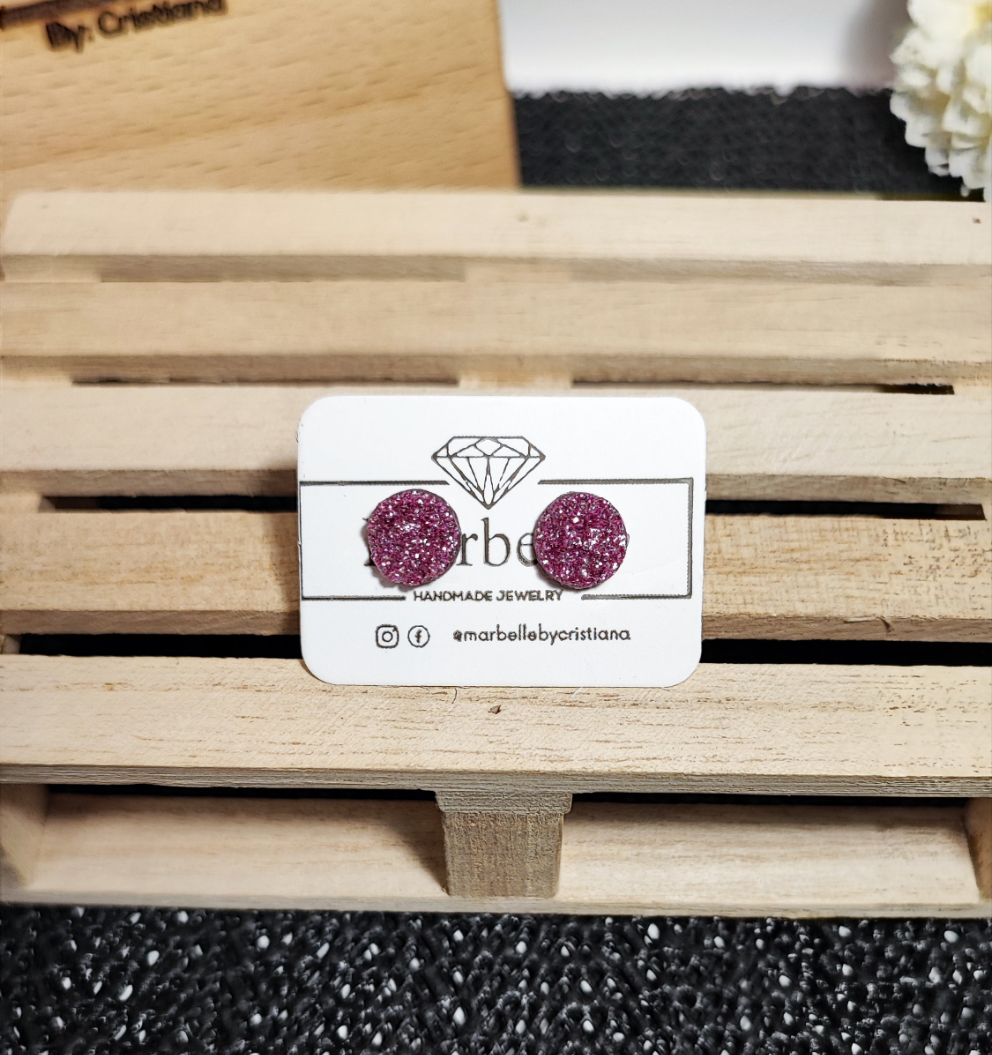 Brincos Stud Areia 8 mm