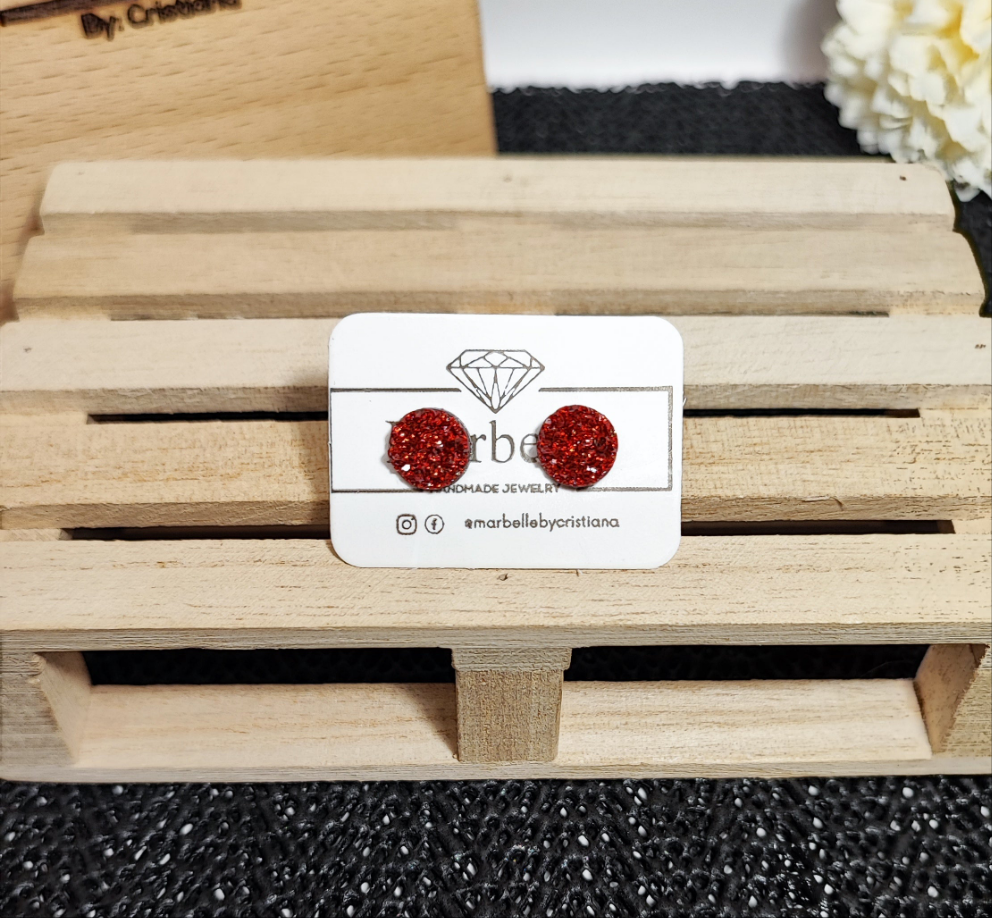 Brincos Stud Areia 8 mm