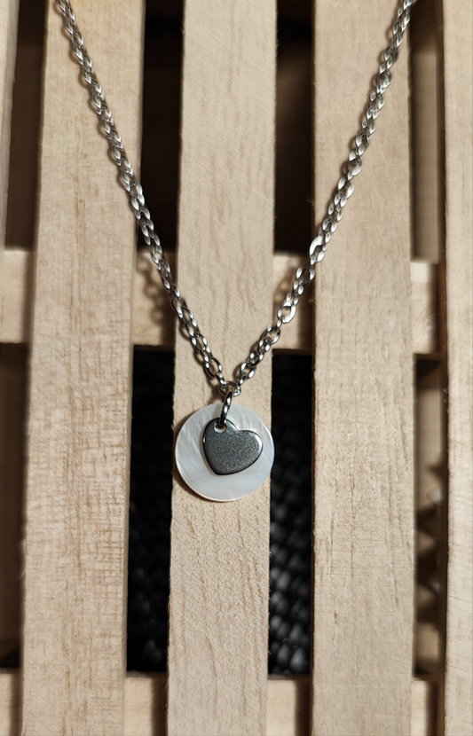 Colar Coração & Madrepérola