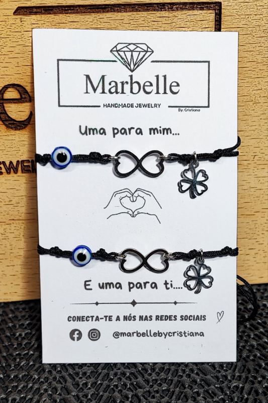 Pack Pulseiras Sorte e Amor Infinito