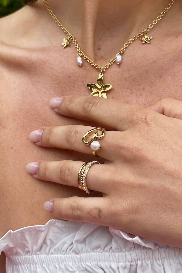 Anel Ajustável Pérola