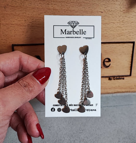 Brincos 4 corações