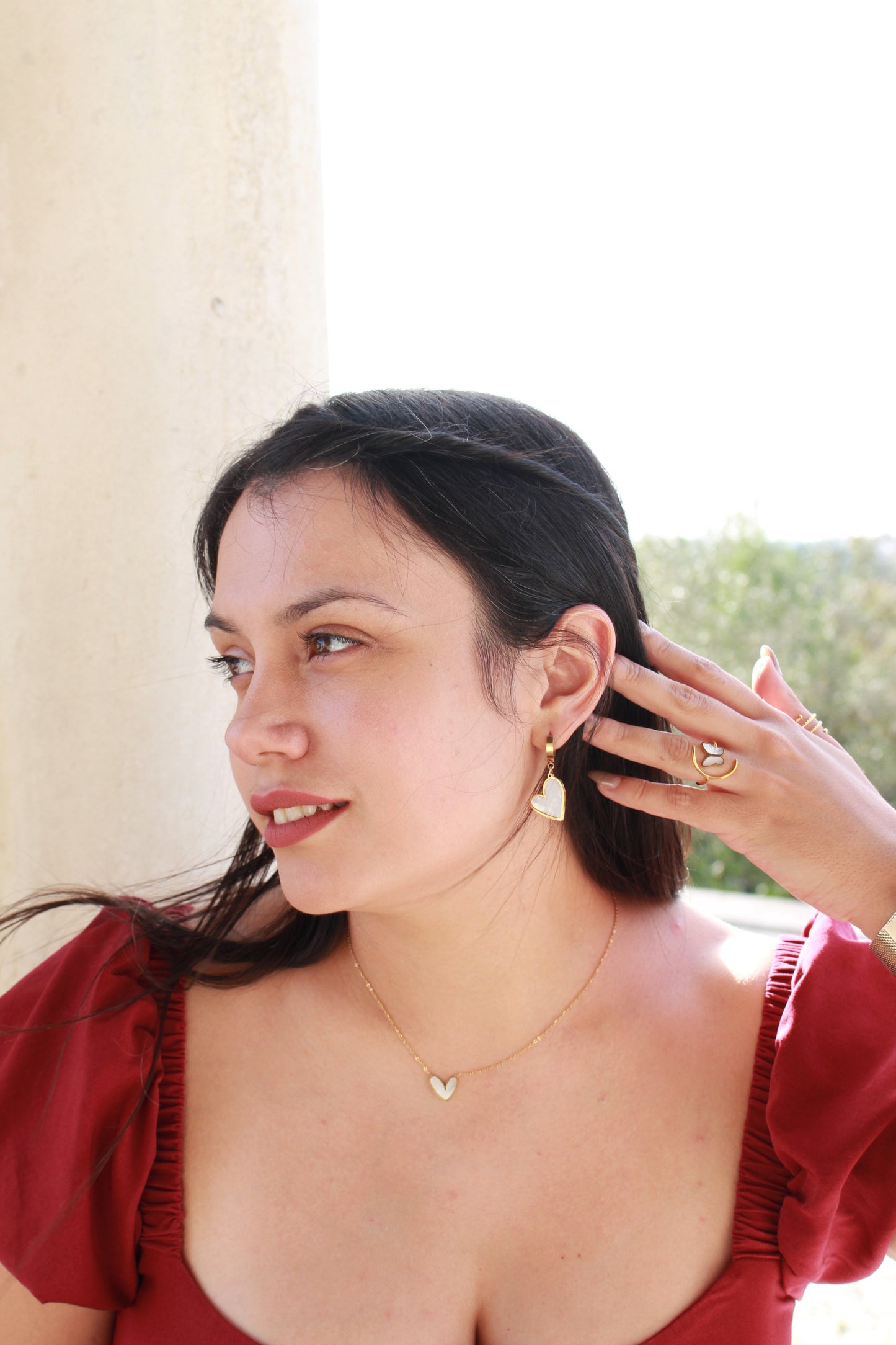 Colar Coração & Madrepérola